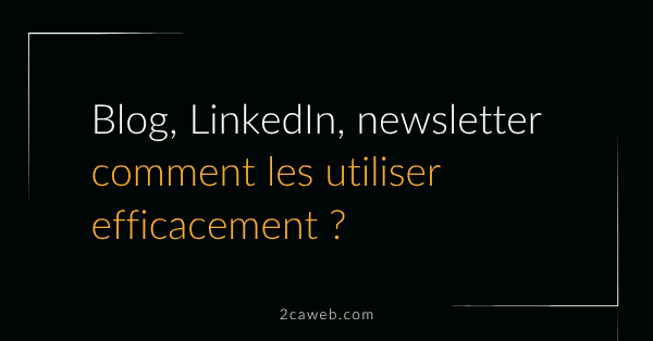 Comment utiliser efficacement newsletter, LinkedIn et son blog ?